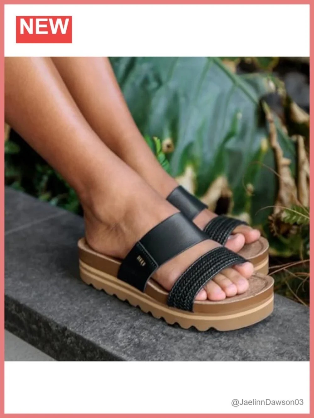 Unlined Vegan Leather Women's Platform Slide Sandals Arch Support Cushioned